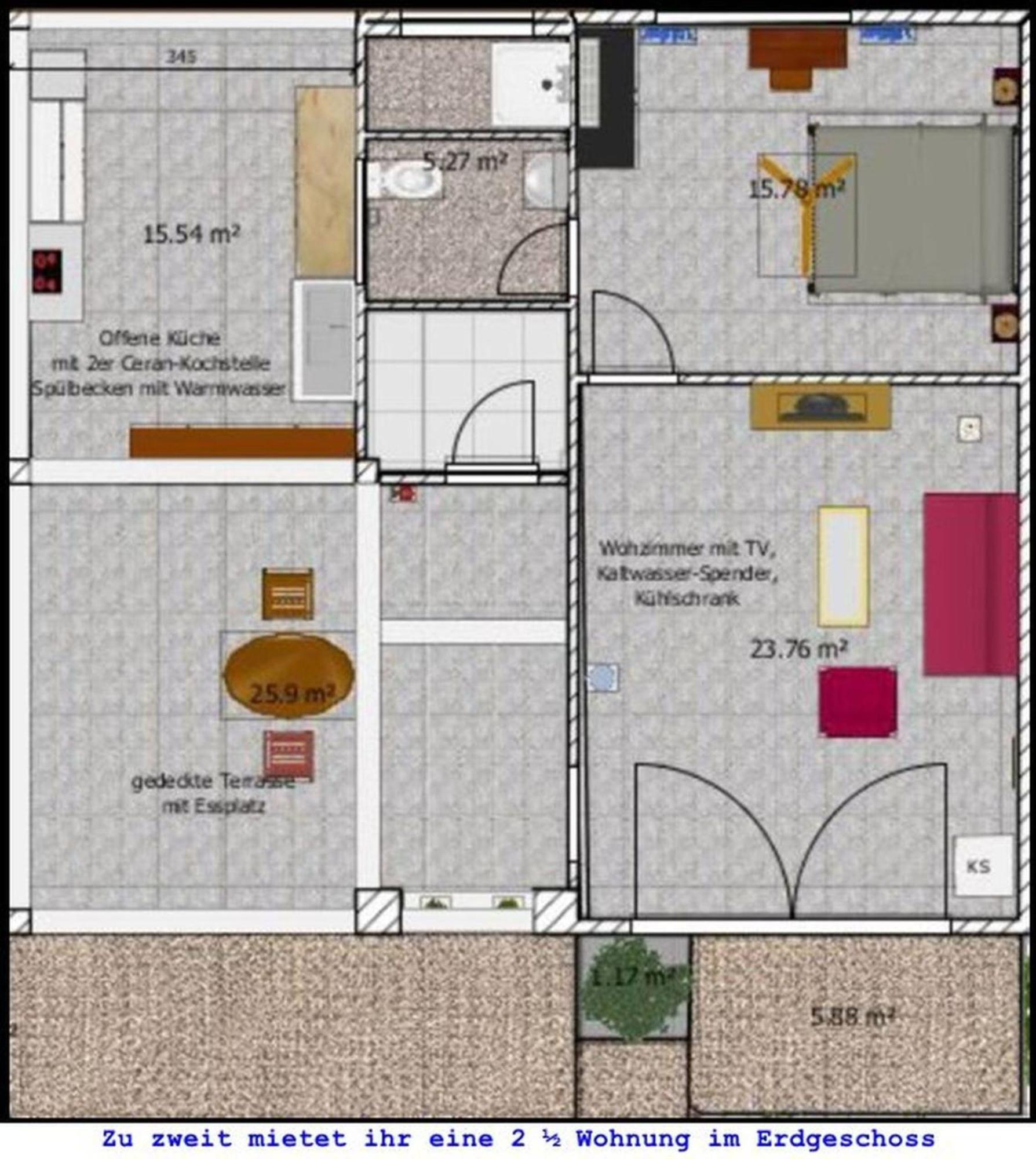 2,5 Zimmerwohnung Mit Pool Und Pavillon Rawai Екстериор снимка